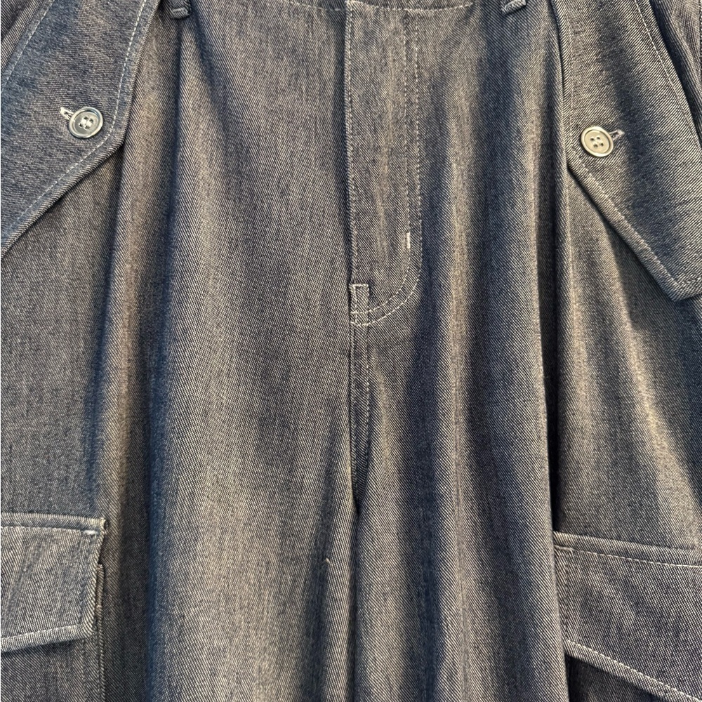 HALARA Women’s Denim Blue Cargo Pants - Picture 3 of 7